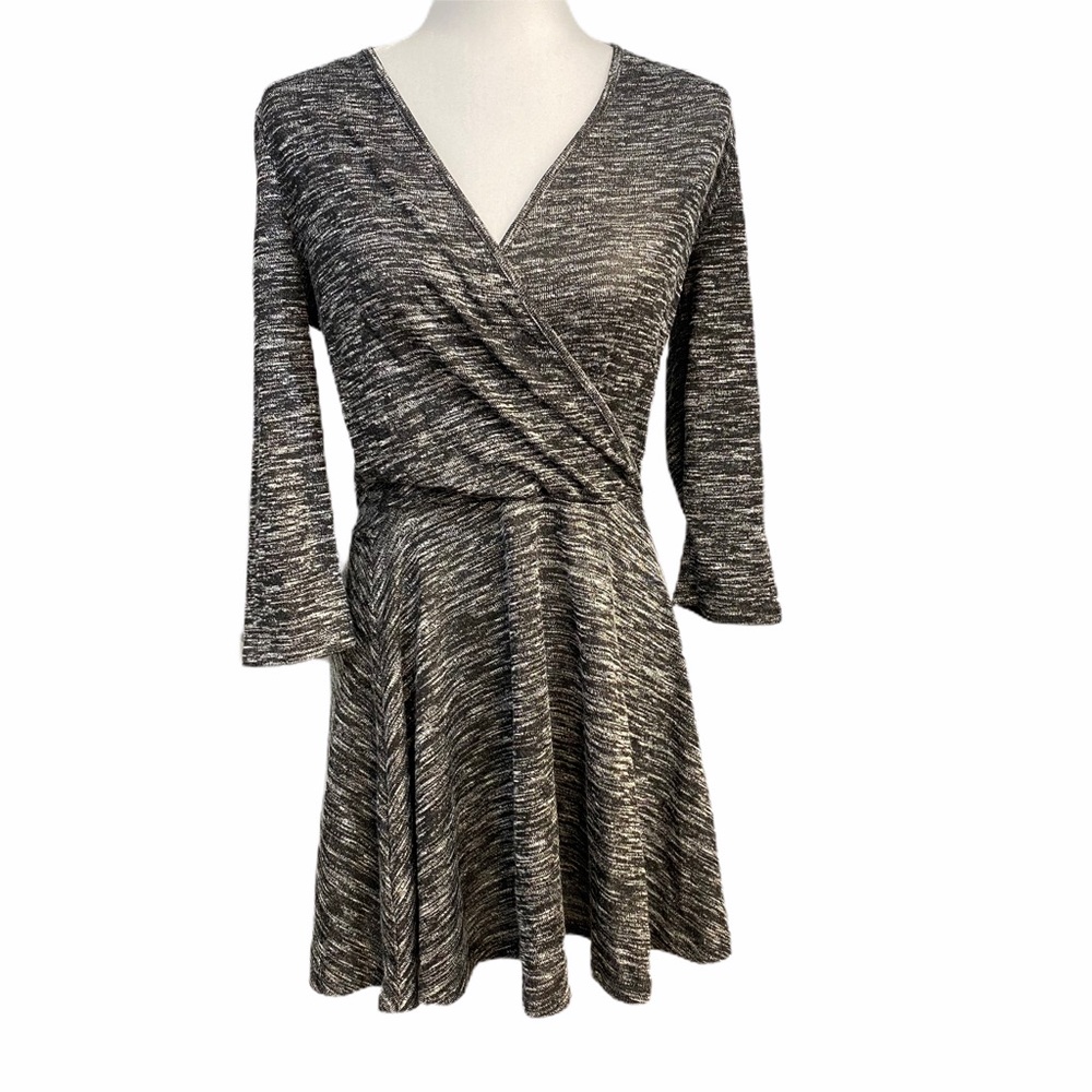 MANGO MNG Black and White Knit Dress